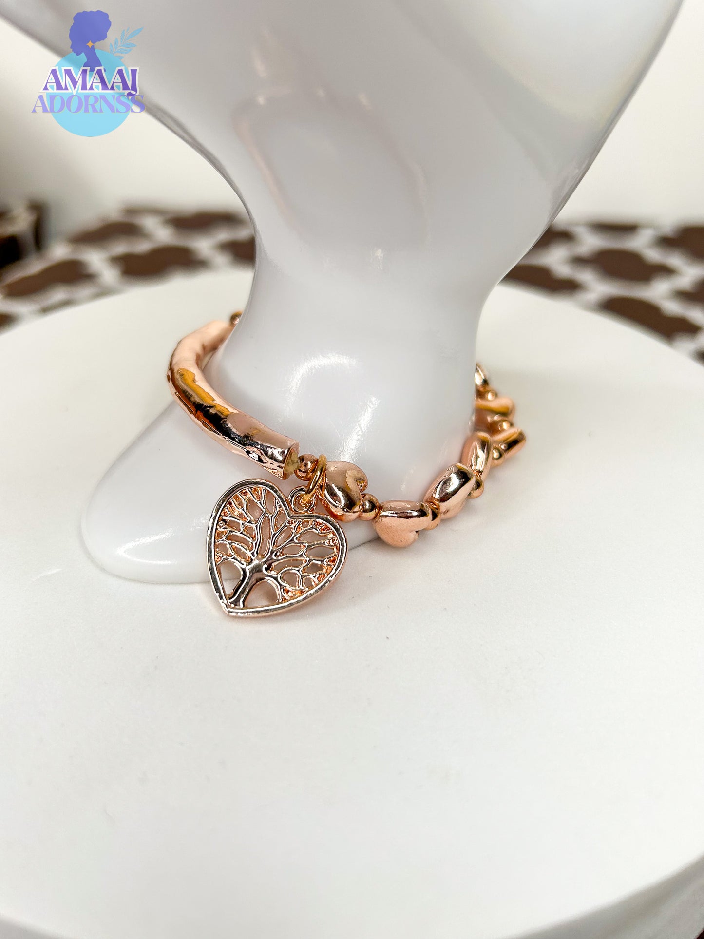 Tree of Life Hearts Bracelet