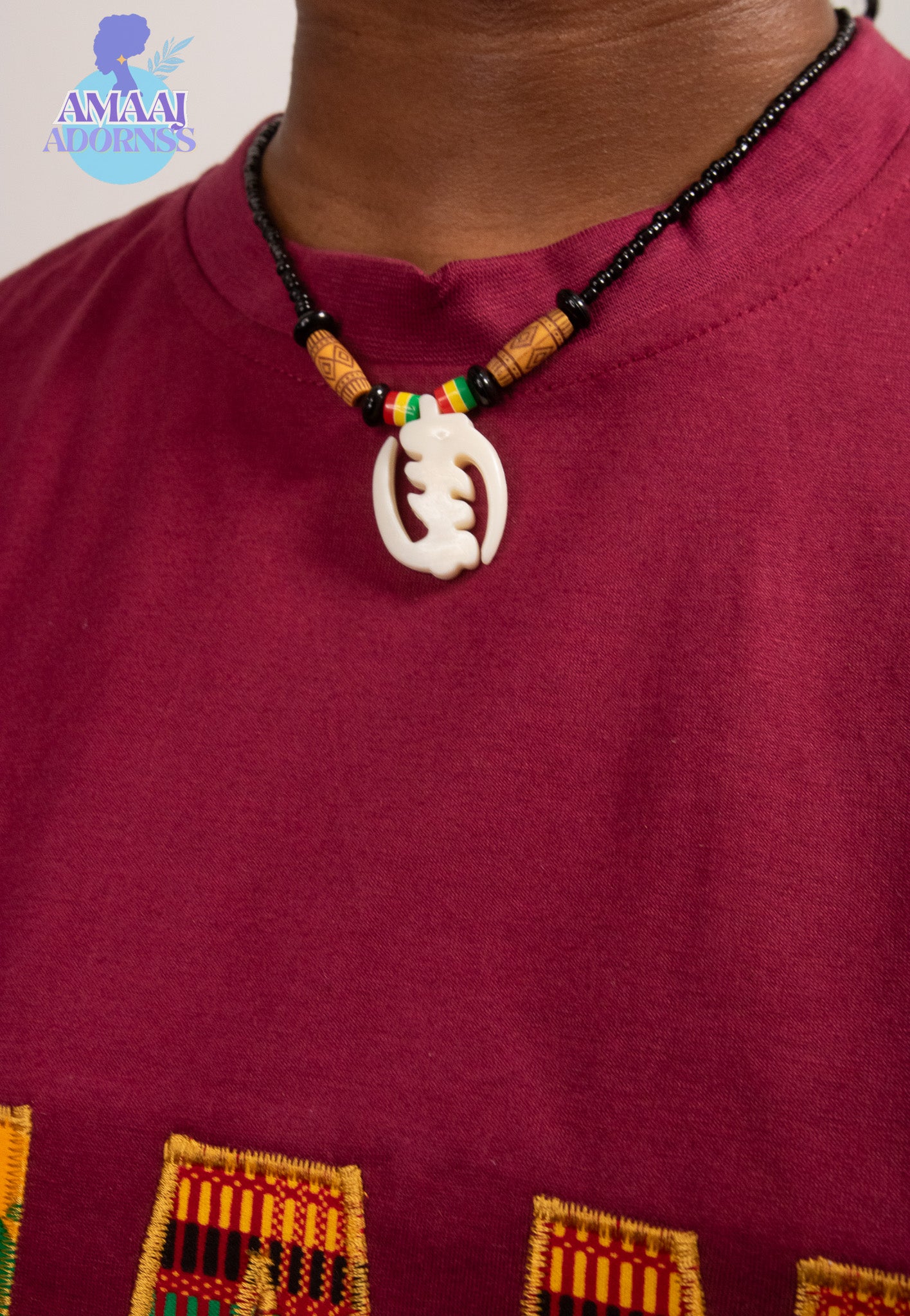 GYE NYAME Beaded Necklace