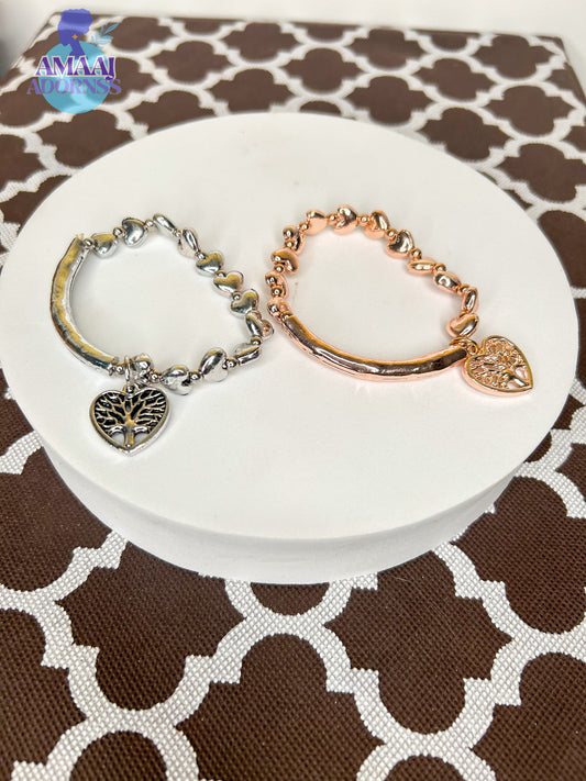 Tree of Life Hearts Bracelet